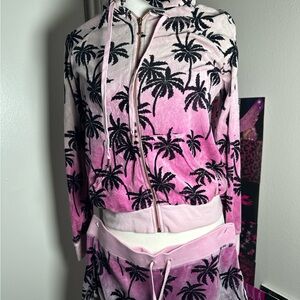 Juicy Couture Pink Hoodie and Shorts Set